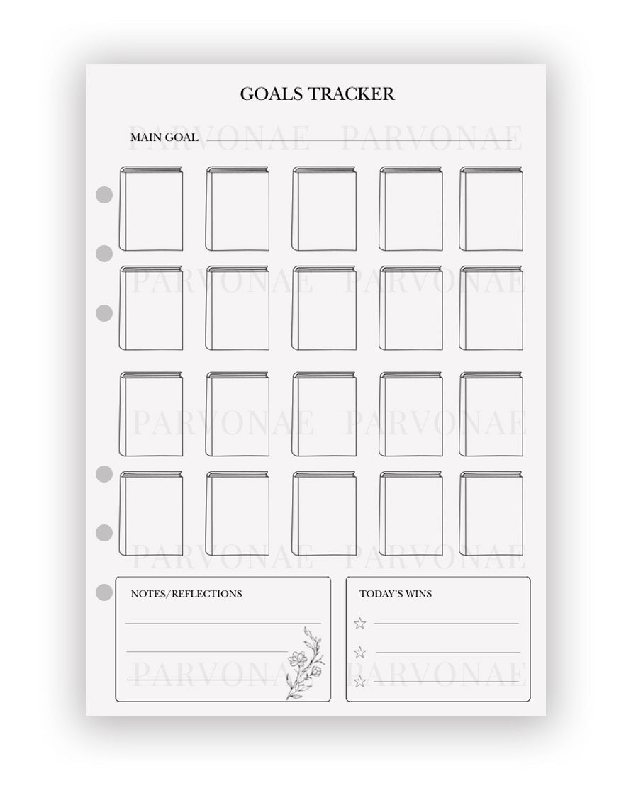 Coloring Goals Tracker - Planner Insert