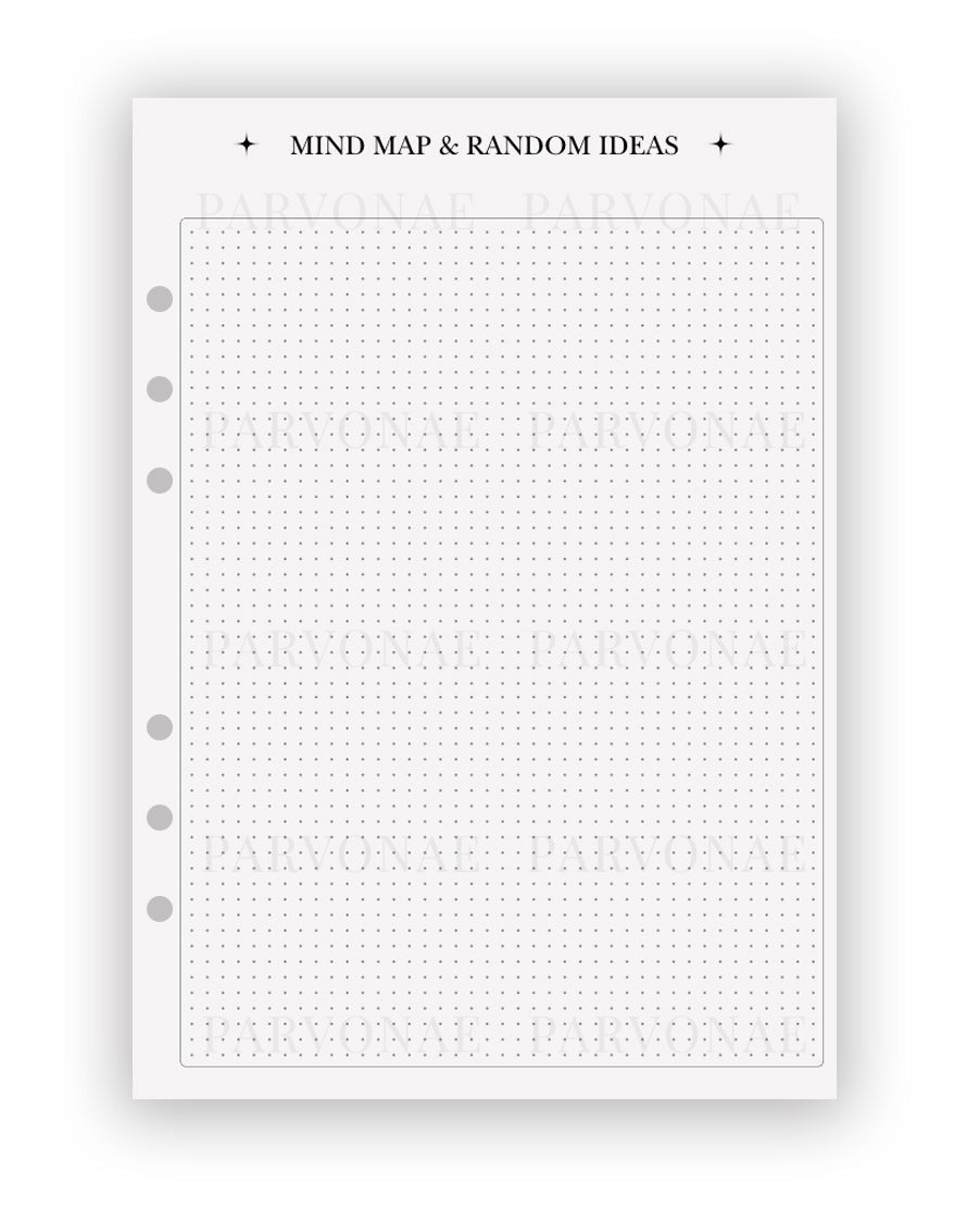 Mindmap & Random Ideas - Planner Insert