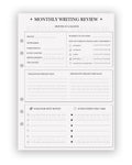 Monthly Writing Review - Planner Insert