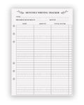 Monthly Writing Tracker - Planner Insert