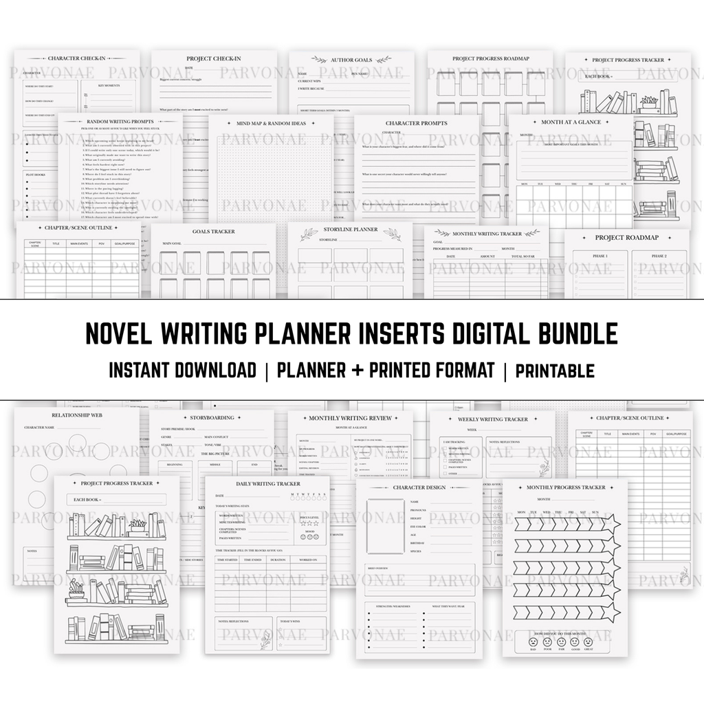 DIGITAL VERSION COMPLETE WRITING NOVEL PLANNER BUNDLE