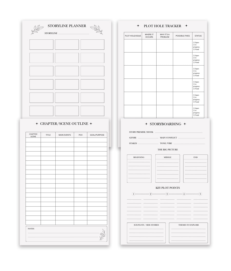 Plotting Planner Insert Page Bundle