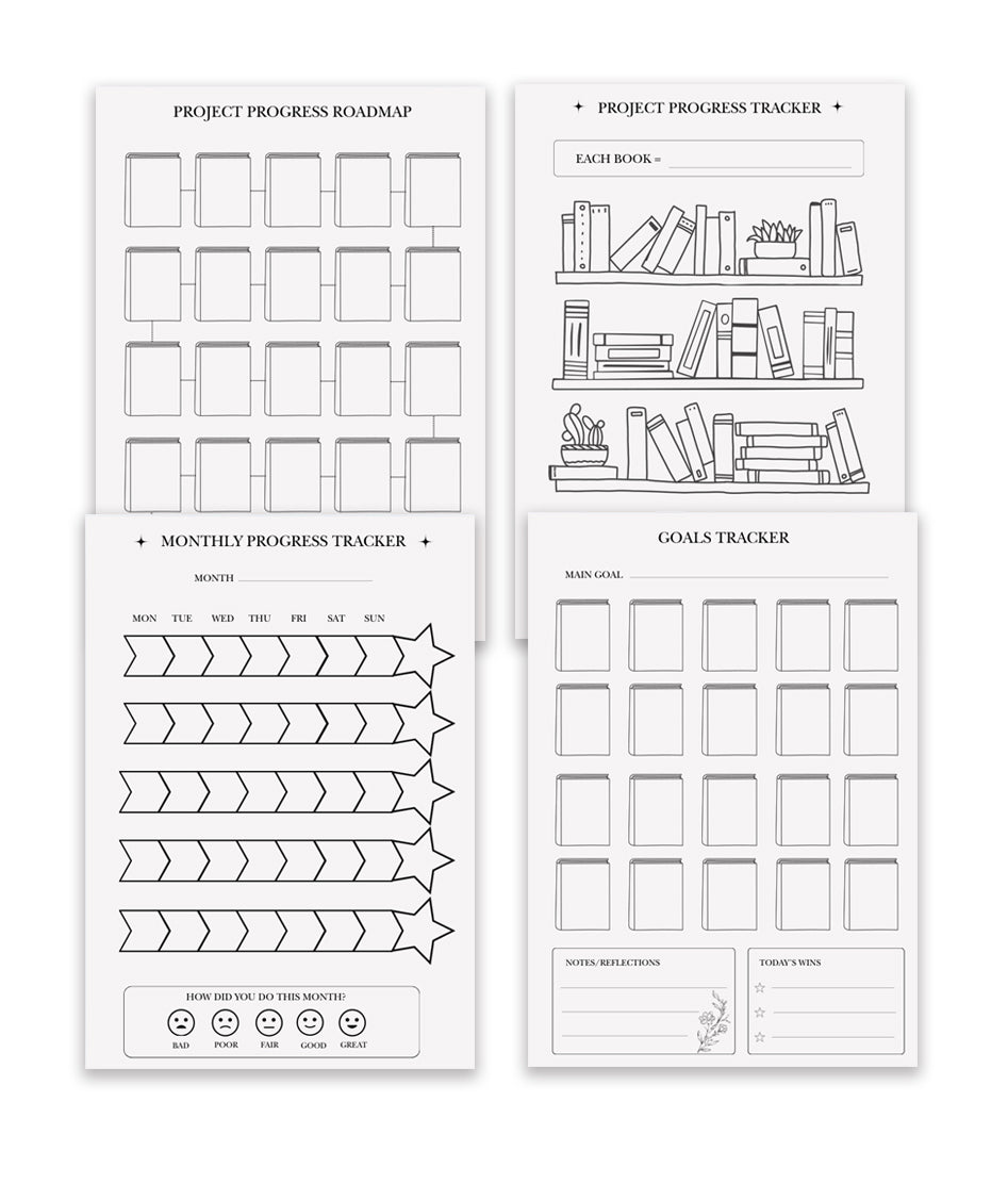 Coloring Tracker Planner Insert Page Bundle