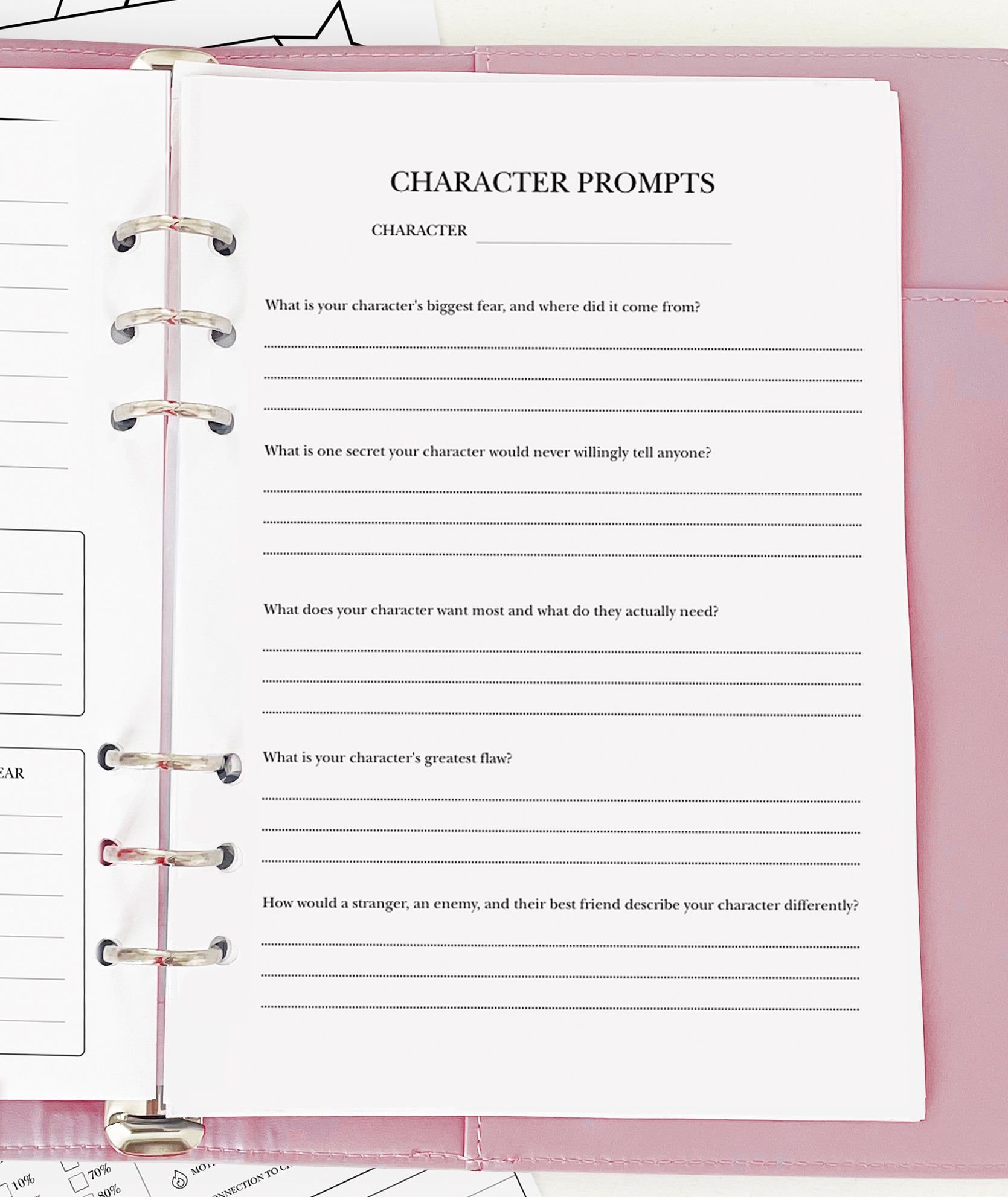 Character Prompts - Planner Insert