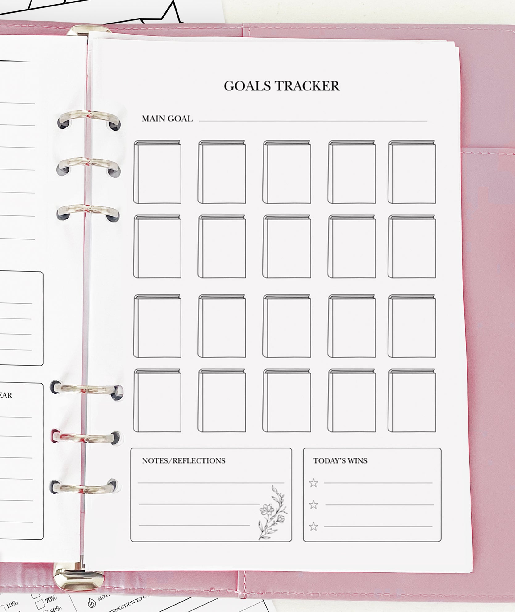 Coloring Goals Tracker - Planner Insert
