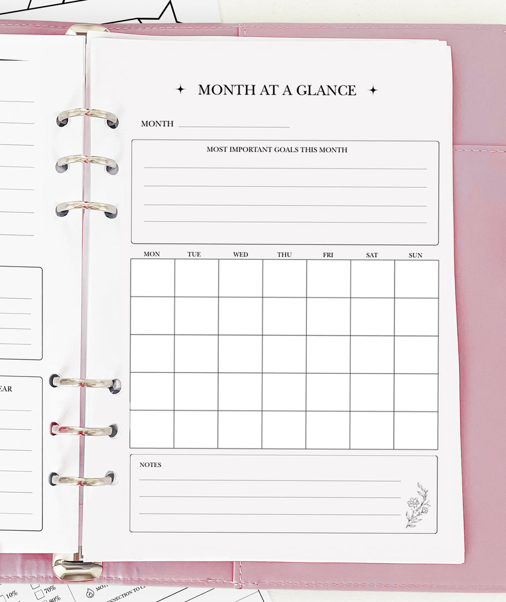 Month at a Glance - Planner Insert