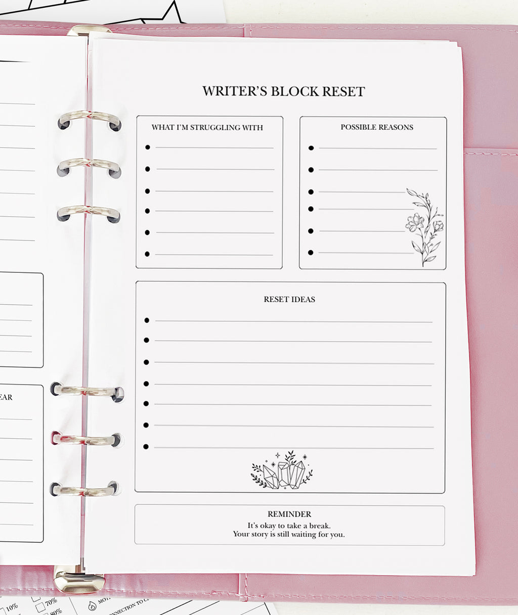 Writer's Block Reset - Planner Insert