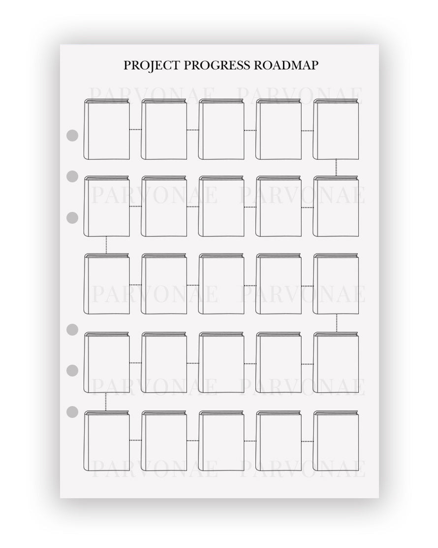 Coloring Project Progress Roadmap - Planner Insert