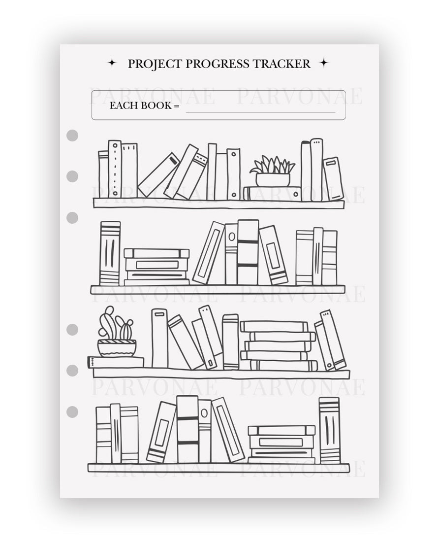 Coloring Project Tracker - Planner Insert
