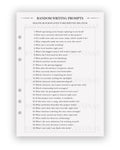 Random Writing Prompts - Planner Insert
