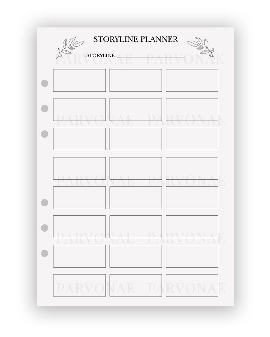 Storyline Planner - Planner Insert